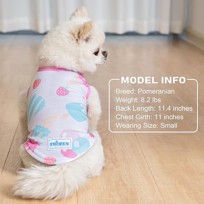 KYEESE 2 Pack Dog Cooling Shirts for Summer Breathable Instant Cooling Dog Vest Summer Pet Clothes for Hunting, Training, Camping,S