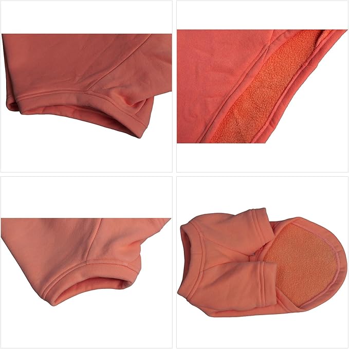 Lovelonglong Sweatshirt Cold Weather Pullover Autumn and Winter T-Shirts for Small Medium Large Size Dogs Lobster-Pink M