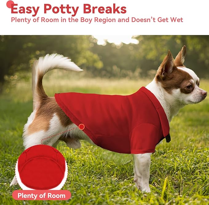 4 Pieces Dog Shirts Collared Polo T-Shirts for Small Medium Dogs Cats Boy Girl Dog Clothes Breathable Doggy Sweatshirt Puppy Kitten Small Breeds Pet Outfits Apparel Tops