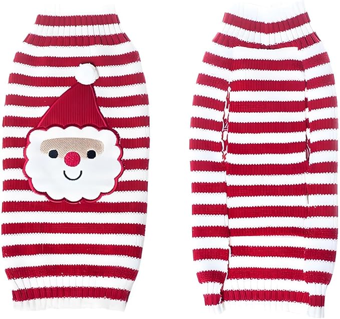 NACOCO Santa Claus Pet Sweater Dog Sweaters Cold Weather Outfit for Small to Medium Sized Dogs and Cats for Christmas Day (Santa Claus, X-Large)