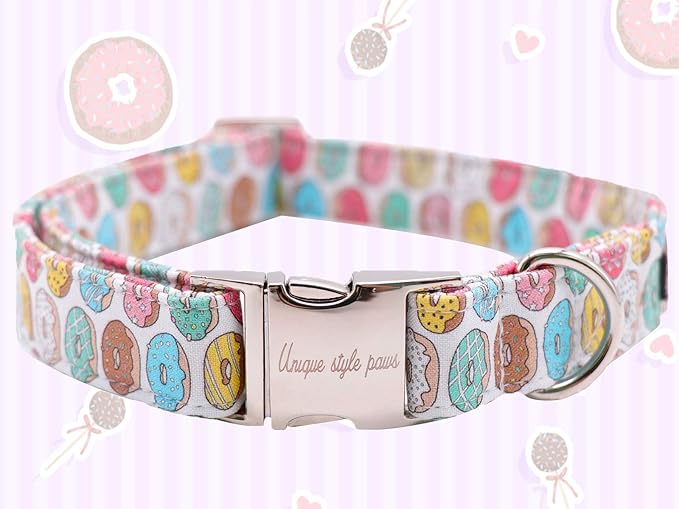 Unique Style Paws Dog Collar with Bow, Bowtie Dog Collar Adjustable Collars for Small Medium Large Dogs and Cats