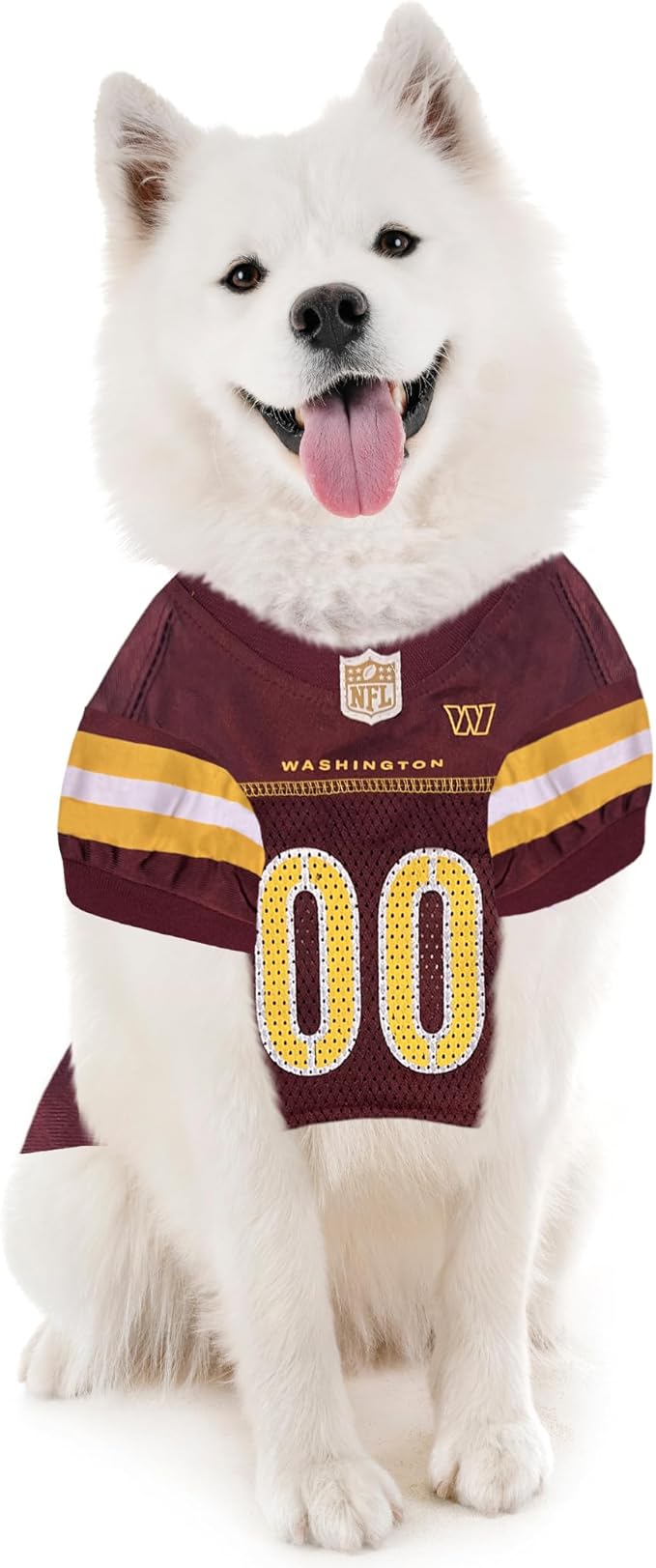 Pets First NFL Washington Commanders Dog Jersey, Size Large. Best Football Jersey Costume for Dogs & Cats. Licensed Jersey Shirt
