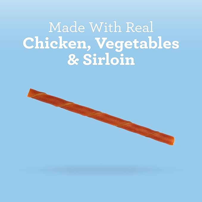 SmartBones Twist Sticks Made with Real Sirloin, 50 Count, Treat Your Dog to a Rawhide-Free Chew