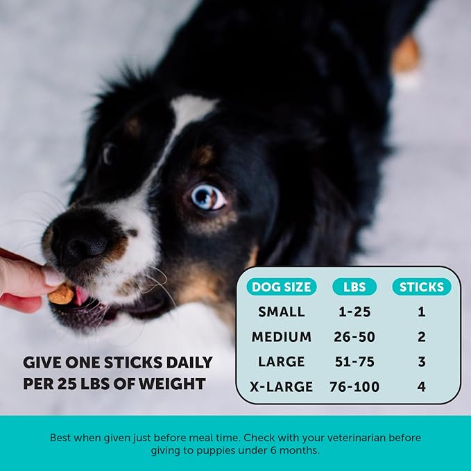 Hemp Calming Fresh Sticks - Dental Sticks for Dogs - Natural Dental Chews, Calming Support for Dogs, Reduce Hyperactivity and Anxiety, Freshen Dog Breath, Reduce Plaque + Tartar - (30 ct)