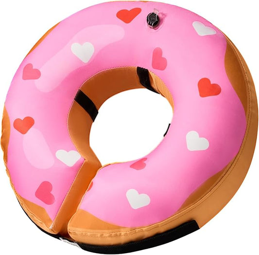 BENCMATE Protective Inflatable Collar for Dogs and Cats - Soft Pet Recovery Collar Does Not Block Vision (Small, HeartShape)