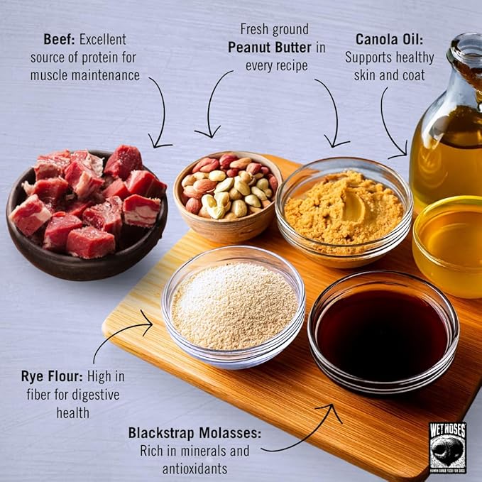 Organic Crunchy Dog Treats – for All Pet Sizes, Breeds – All-Natural Puppy Treat, Senior Dog Snack – 100% Human-Grade – Delicious Chews for Dogs - Crunchy Meaty Roasted Beef, 14 Oz (2 Pack)