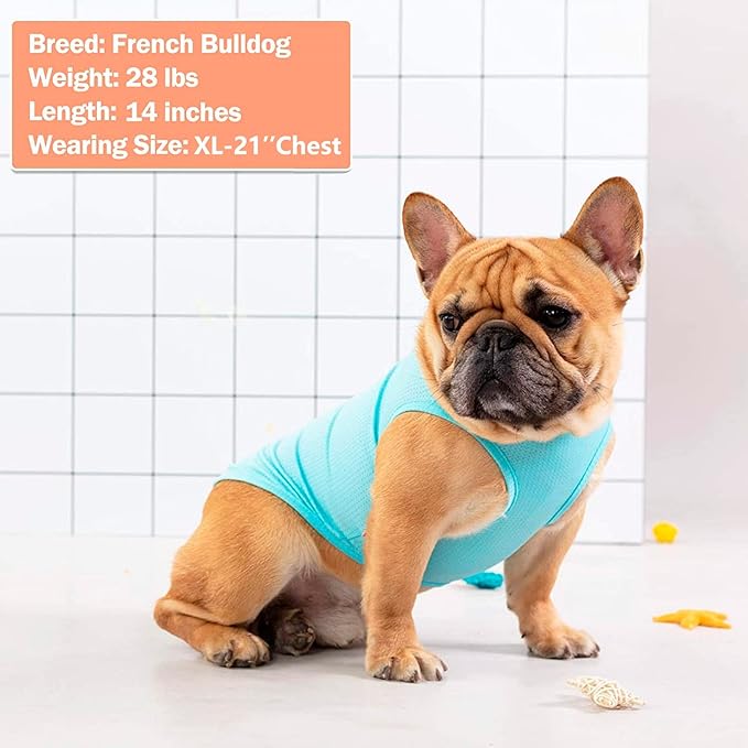 KYEESE 2 Pack Medium Dogs Shirts Hawaii Breathable Soft Tank Top Sleeveless Vest Dog Tee Shirts Dog Apparel UPF 50+ Great for Summer Flamingo Pattern, X-Large