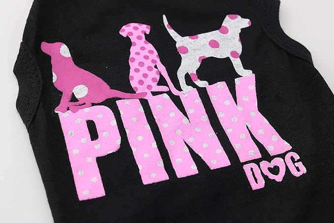 2Pack Dog Clothes for Small Medium Dog Boy Puppy Shirt for Chihuahua Yorkies Pet Dog Cat Pink Print Soft Sweatshirt Breathable Comfortable Cute Vest Apparel