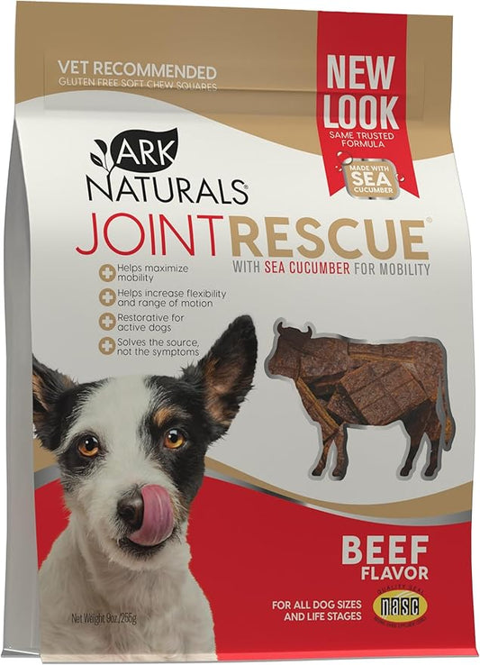 Ark Naturals Joint Rescue Dog Chew, Beef Flavor, Joint Supplement with Glucosamine & Chondroitin, 1 Pack
