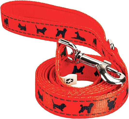 EcoBark Dog Leash - Soft & Reflective Comfort Training Leashes with Padded Handle - Strong Durable Heavy Duty - Training and Pulling for Small, Medium or Large Dogs (Orange)