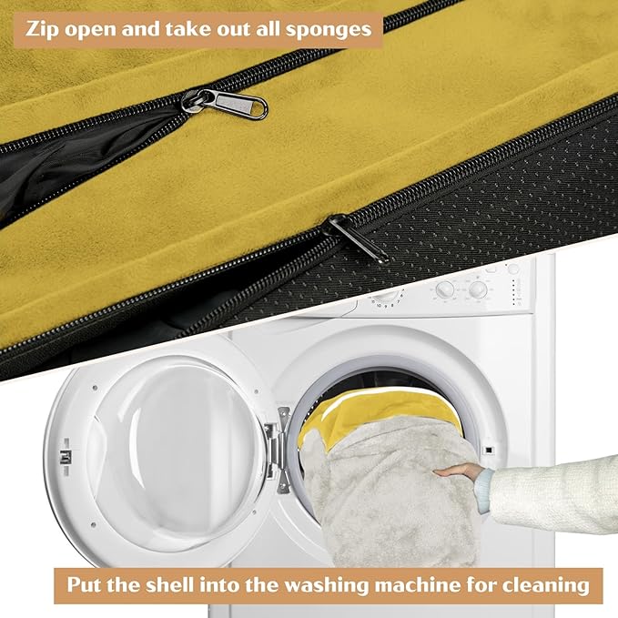 Comfort Expression Small Dog Beds Waterproof Orthopedic Foam Sofa Beds for Small Dogs Comfy Pet Bed with Washable Removable Cover & Non-Slip Bottom(XX-Small,Spicy Mustard)