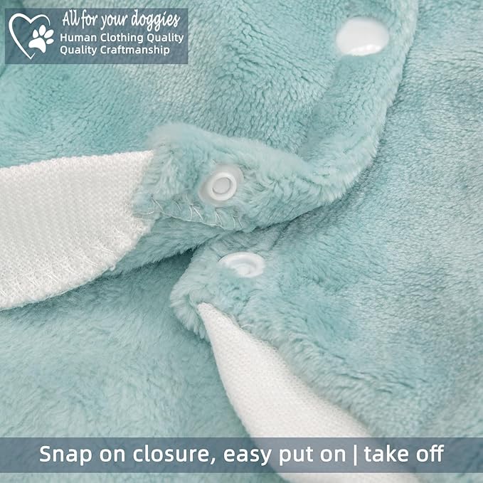 FabriCastle Dog Hoodie Sweater for Small Dogs Boy and Girl, Small Dog Clothes XS XXS Puppy Sweatshirt, Pet Outfit, Cat Clothing Super Soft Warm Snap On Closure (Green-Cream, XX-Small)