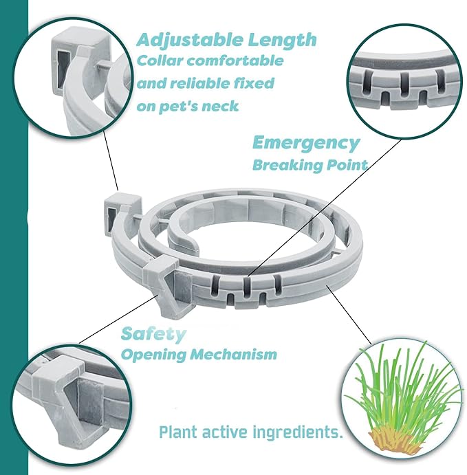 Flea and Tick Collar for Large Dog, Safe, Waterproof, Free Comb, Charity 2 Packs