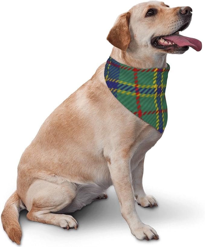 Pet Triangle Scarf, Platt Tartan pet cat and Dog Scarf, Pet Clothing Accessories, Plaid Pet Scarf, for Small to Large Dogs Cats