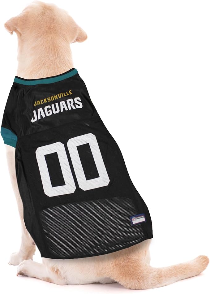 Pets First NFL Jacksonville Jaguars Dog Jersey, Size XX-Large. Licensed Dog Football Jersey Costume