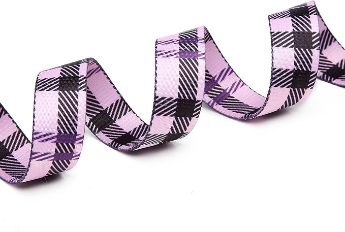 Adjustable Dog Collar with Patterns, Ultra Comfy Soft Nylon Breathable Pet Collar for Small Dogs (XS, Purple Plaid)