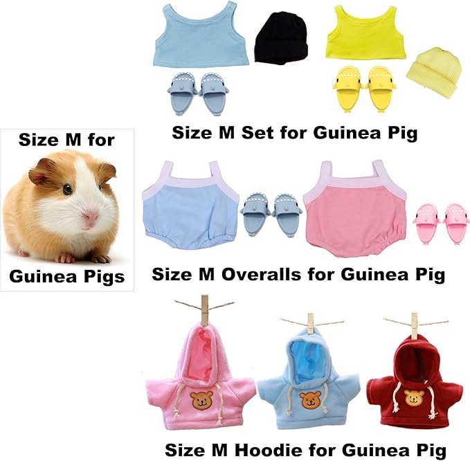 Hamster Costume Set with Shirt, Hat, Shoes, Small Animal Cute Shark Slipper for Real Pets, Cute Mini Rat Holiday Party Clothes, for Fun, Photos. (Purple)