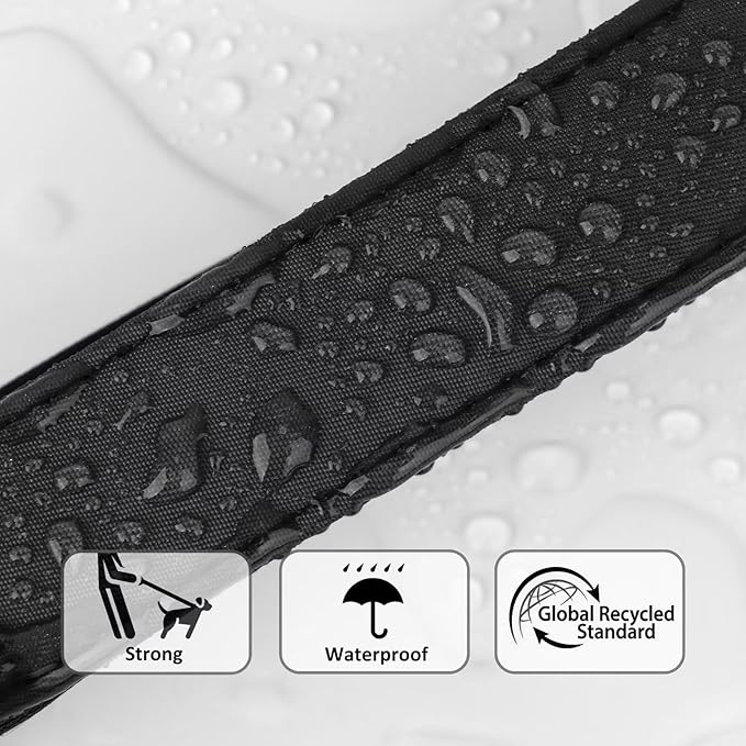 Didog Soft Padded Dog Collars for Small Dogs, Waterproof and Durable Pet Collar with Quick Release Buckle, Light and Breathable for Daily Walking,Black,S(Neck:10-15")