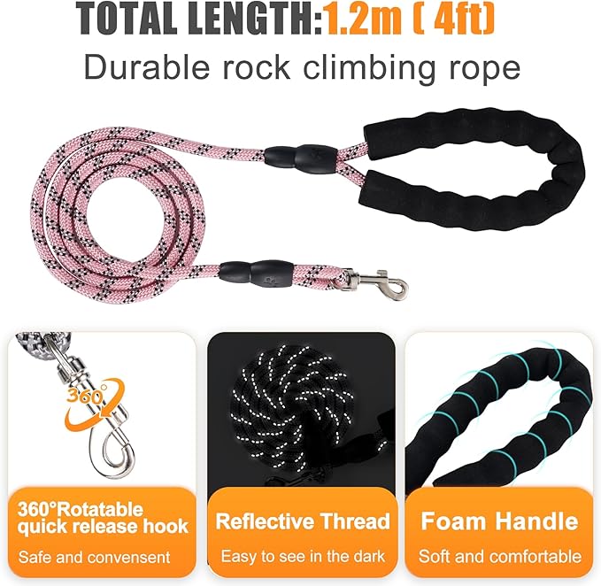 Dog Harness with Leash Set, Step-in Breathable Puppy Cat Dog Vest Harnesses, No Pull Adjustable Reflective Puppy Harness with Soft Padded Vest for Extra-Small/Small Medium Large Dogs and Cats