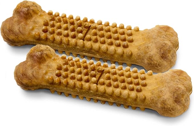 Nylabone Nubz Natural Edible Dog Chew Treats for Small Dogs, Long Lasting Dog Bones Made in USA, Chicken Flavor Dental Chews, for Dogs Up to 25 lbs. (36 Count)