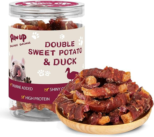 Duck & Sweet Potato Dog Treats, High Fiber Pet Treats for Medium Dogs, Healthy Chews Snack, High in Protein, 12.5 oz