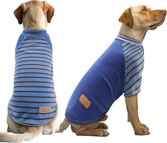 KYEESE 2Pack Dog Sweaters Soft Large Dogs Clothes Dog Sweaters for Medium Pets Boy Dogs Coats Pets Clothes Fleece Pet Sweater Stretchy Sweatshirt