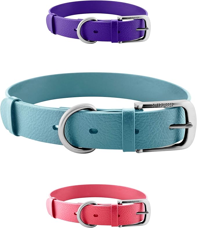 Tuff Pupper Classic Heavy Duty Dog Collar | 10x Stronger Than Leather | 100% Waterproof & Odor Proof Dog Collar | Tough Rust-Proof All Metal Hardware