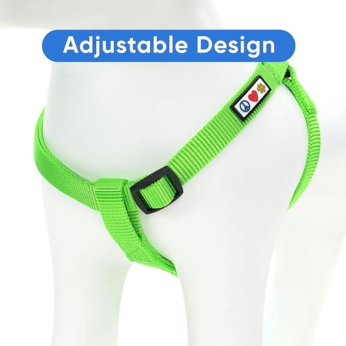 Pawtitas Solid Color Step in Dog Harness or Vest for Training and Walking - Medium Green