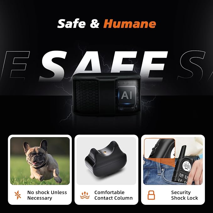 Tiniest Dog Shock Collar, Lightest Dog Training Collar with Remote for Small Dogs 5-15lbs & Medium Large Dogs/Puppies, Waterproof, Rechargeable, 1300ft Range (Black&Ultra Tiny)