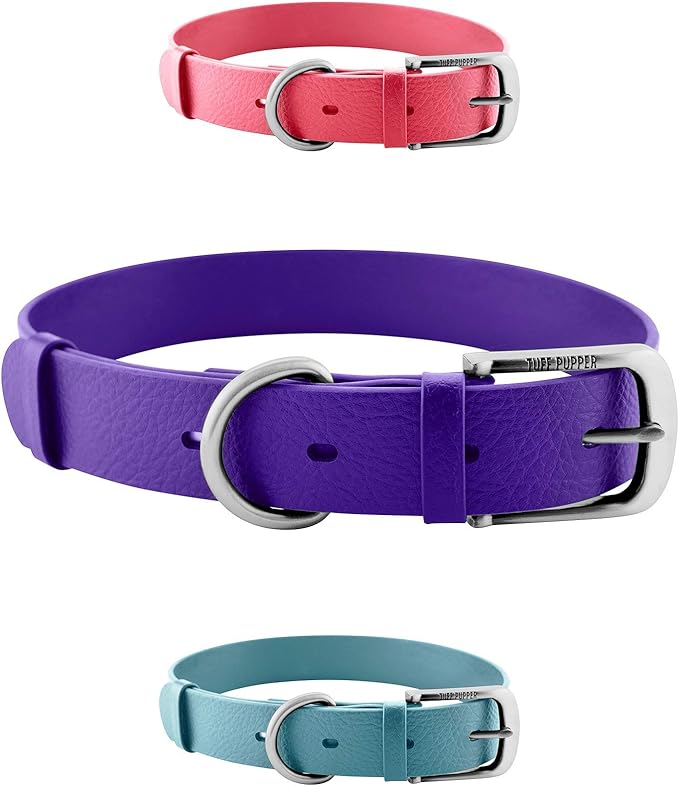 Tuff Pupper Classic Heavy Duty Dog Collar | 10x Stronger Than Leather | 100% Waterproof & Odor Proof Dog Collar | Tough Rust-Proof All Metal Hardware
