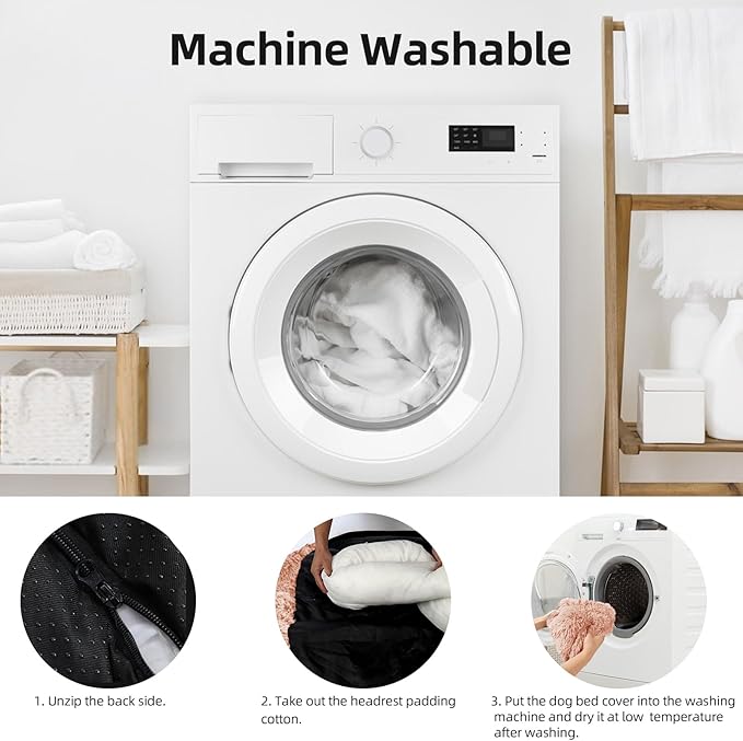 Calming Dog Bed Fluffy Plush Dog Mat for Furniture Protector with Removable Washable Cover for Large Medium Small Dogs and Cats (XS (31"x23.5"x5"), Pink)