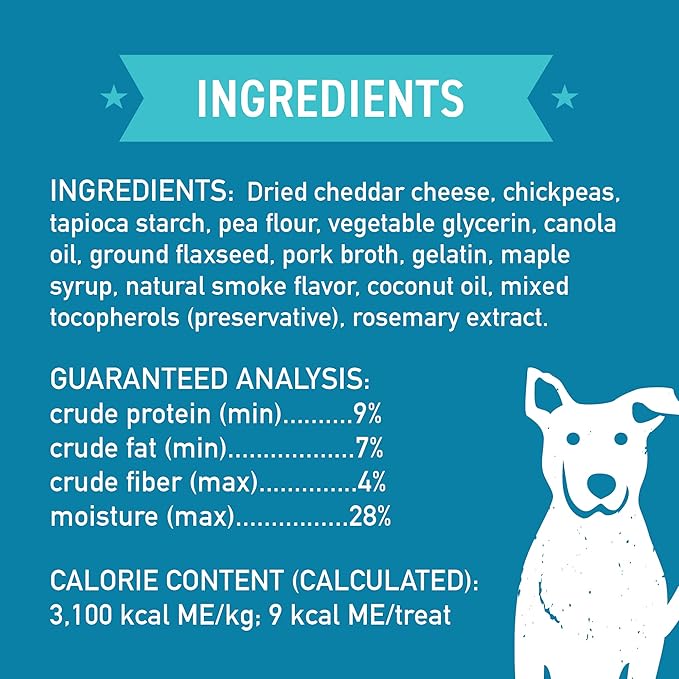 Cloud Star Wag More Bark Less Soft Chews Grain Free Dog Treats, Cheddar Cheese, 5 oz. Pouch