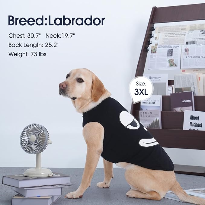 IECOii 2 Pack Pet Tank Top Tee Sleeveless| X-Large |Summer Dog Clothes Apparel,Pet Funny Costume Doggy T-Shirts Clothing for Medium Dog Puppy Outfit Keep Body Heat Hot Weather Beach Trip, Black+Gray