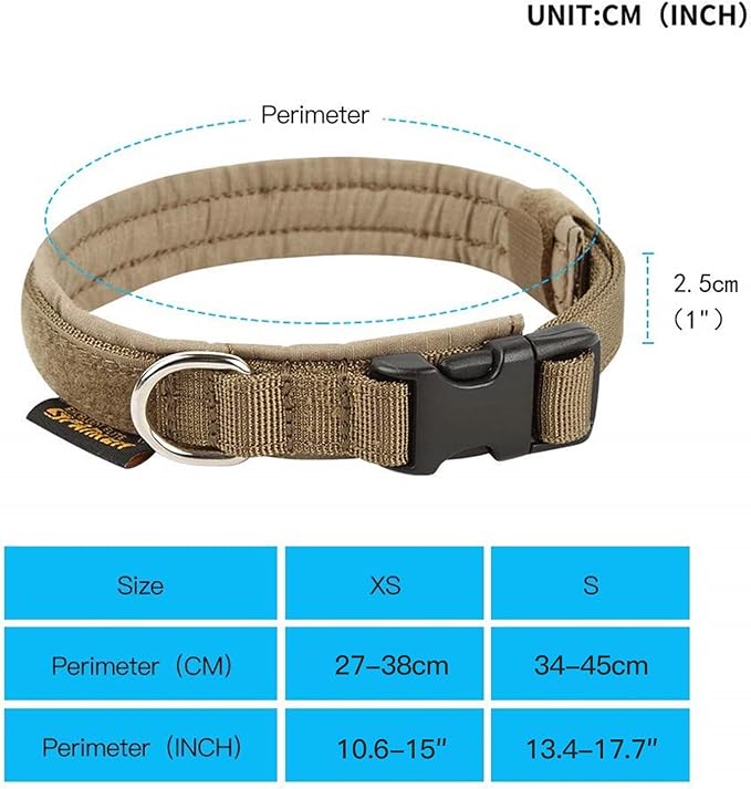 EXCELLENT ELITE SPANKER Nylon Puppy Dog Collar Adjustable Soft Padded Collar Heavy Duty Quick-Release Buckle Lightweight No-Choke for Small Medium Dogs(COB,XS)