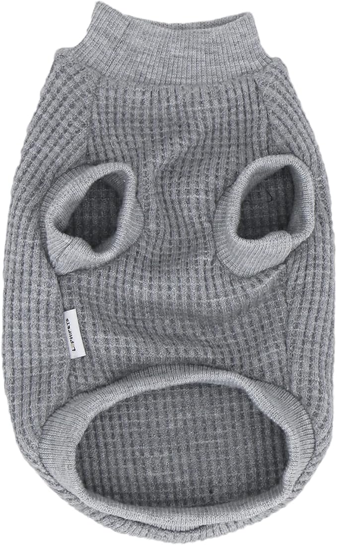 LOPHIPETS Lightweight Dog Sweaters for Puppy Small Dogs Puppy Chihuahua Yorkie Clothes-Gray/XS