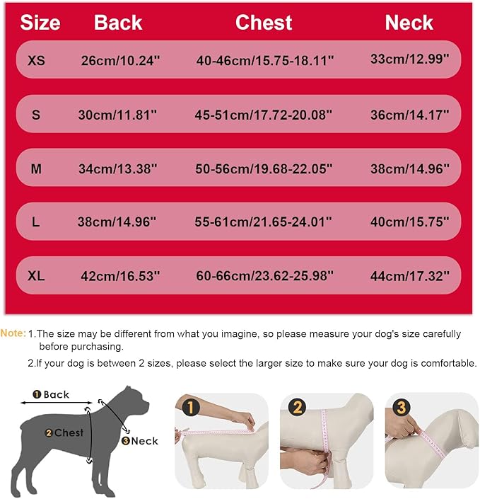 Dog Winter Coat, Warm Dog Jacket Reflective Adjustable Dog Fleece Vest with Harness Built in, Waterproof Windproof Dog Snow Jacket Snowsuit with Zipper for Small Medium Dogs, Red XS