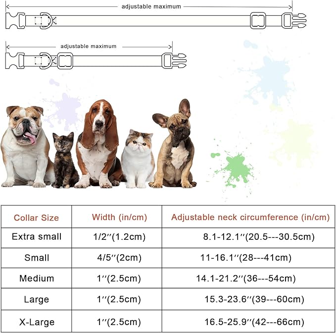 Cotton Dog Collar, Cute Brown Summer Puppy Collar with Plastic Buckle, Adjustable Soft Natural Fabric Pet Collar for Small Medium Large Dogs