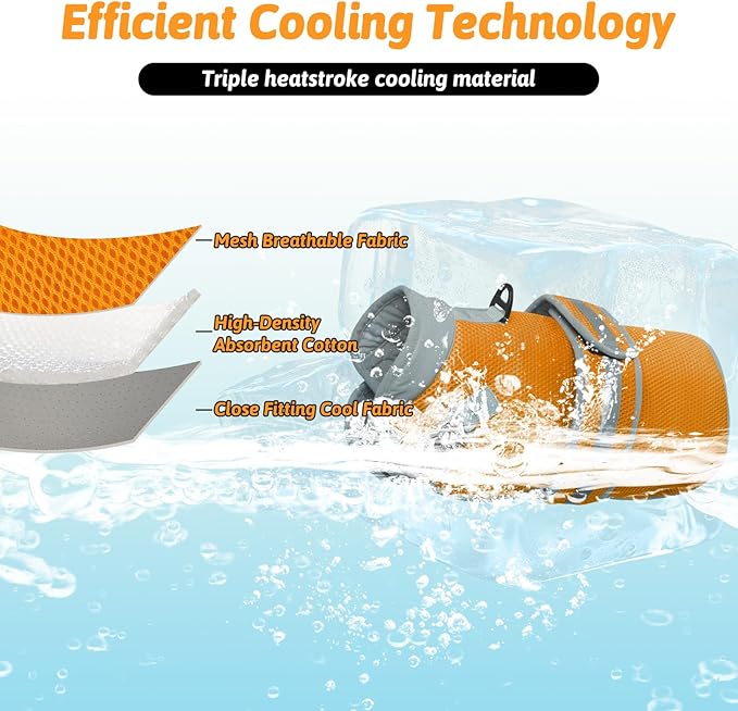 Dog Cooling Vest for Large Dogs,Lightweight Cooling Dog Jacket,Breathable Mesh Dogs Shirt Harness Vest with Adjustable Straps Reflective Stripe for Hot Weather with D-Ring for Beach,Hiking,XL