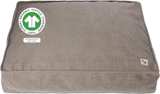 Molly Mutt Jupiter Dog Bed Duvet Cover, GOTS-Certified 100% Cotton Canvas Cover for Dog, Puppy, or Cat Bed, Durable, Washable, and Free of Harmful Chemicals, Medium/Large, 27"x36"x5", Brown