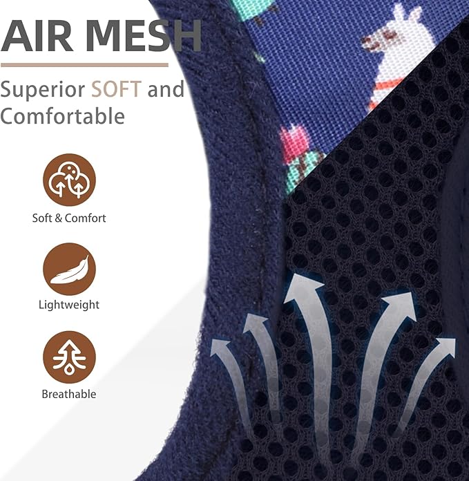 PUPTECK Dog Harness and Leash Set for Small Medium Dogs No Pull Step-in Soft Mesh Puppy Cat Vest Harnesses Reflective at Night, NavyBlue Print, S