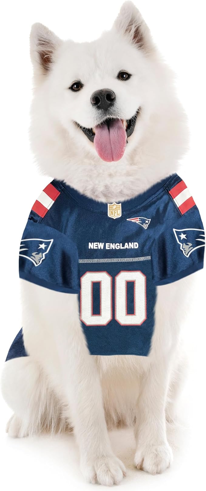 Pets First NFL New England Patriots MESH Jersey for Dogs - X-Small, Football Costume for Dogs & Cats, Licensed Dog Shirt NEP-4145-SM-DS