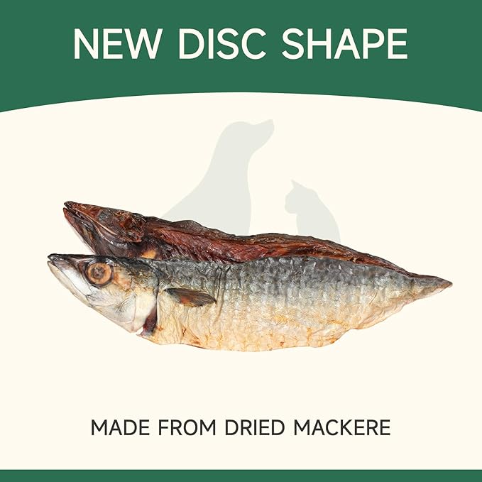 Freeze Dried Mackerel Dog Treats, Healthy High Protein, Low Fat, Grain Free Dog Snacks, Easy to Digest Training Treats, 454g/16 oz. Bag