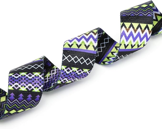 Adjustable Dog Collar with Patterns, Ultra Comfy Soft Nylon Breathable Pet Collar for Small Medium Large Dogs (M, Tribal Violet)