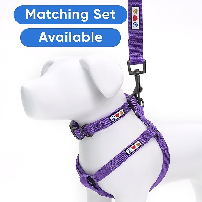 Pawtitas Pet Solid Color Step in Dog Harness or Vest Harness Dog Training Walking of Your Puppy Harness Medium Dog Harness Purple Dog Harness
