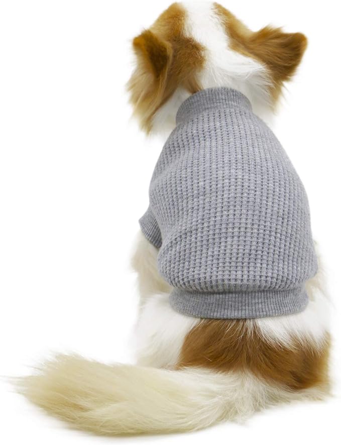 LOPHIPETS Lightweight Dog Sweaters for Puppy Small Dogs Puppy Chihuahua Yorkie Clothes-Gray/L