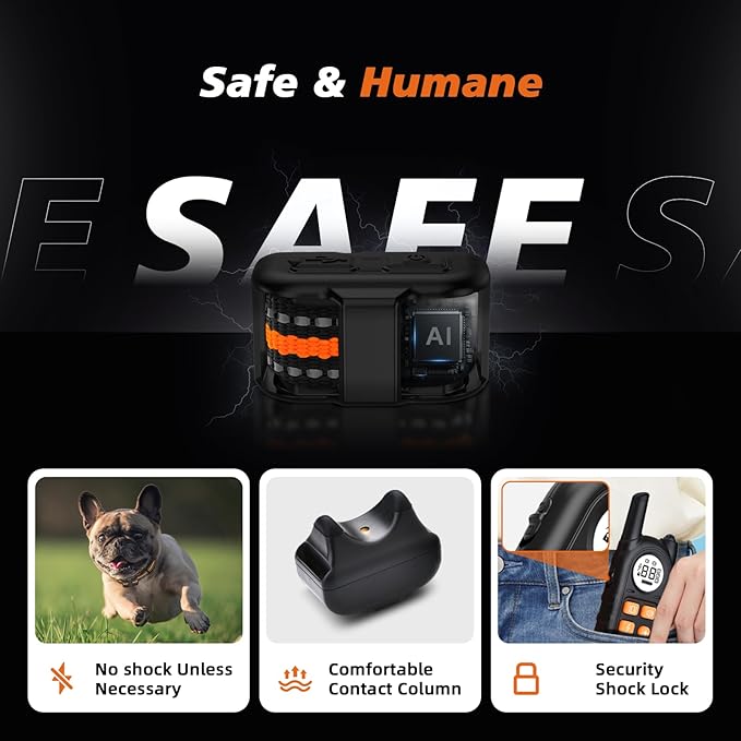 Tiniest Dog Shock Collar, Lightest Dog Training Collar with Remote for Small Dogs 5-15lbs & Medium Large Dogs/Puppies, Waterproof, Rechargeable, 1300ft Range (Orange&Ultra Tiny)