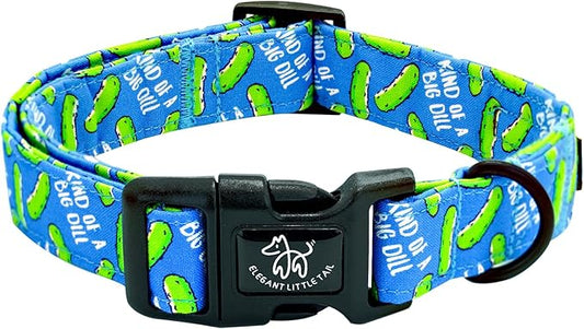 Elegant little tail Dog Collar, Pet Collar Blue Puppy Collar Plastic Durable Holiday Female or Male Cotton Adjustable Pet Collar with Quick Release Buckle for Large Dogs