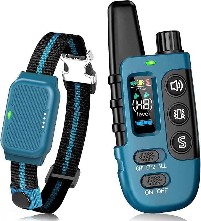 Dog Training Collar, Waterproof Remote Dog Collar with 3 Modes: Beep, Vibration, Safe Static,1600Ft Range, Rechargeable, Adjustable E-Collar for Small Medium Large Dogs