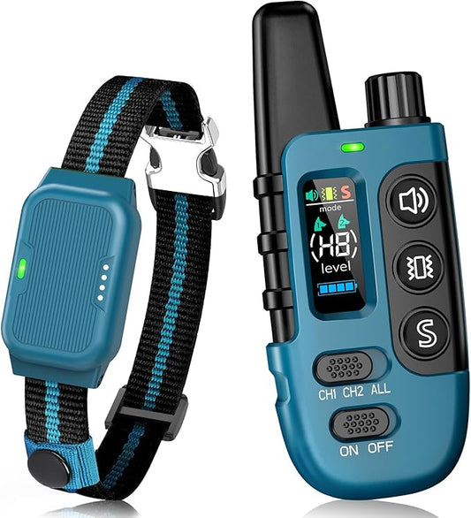 Dog Training Collar, Waterproof Remote Dog Collar with 3 Modes: Beep, Vibration, Safe Static,1600Ft Range, Rechargeable, Adjustable E-Collar for Small Medium Large Dogs
