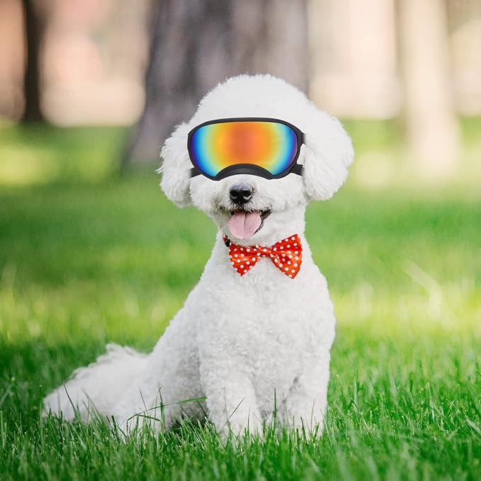 Large Dog Sunglasses with UV Protection and Adjustable Strap for Medium Dogs